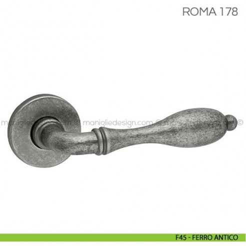 Maniglia per porta Roma Fimet Handles F45 - Ferro Antico