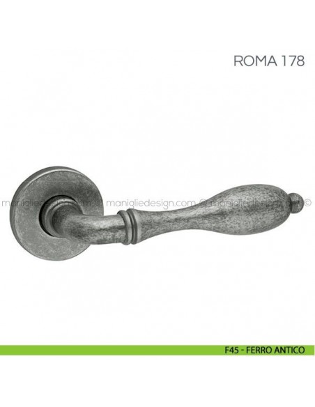 Maniglia per porta Roma Fimet Handles F45 - Ferro Antico