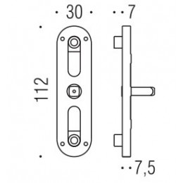 Movimento gratz con boccole per maniglia finestra cremonese Antologhia 2