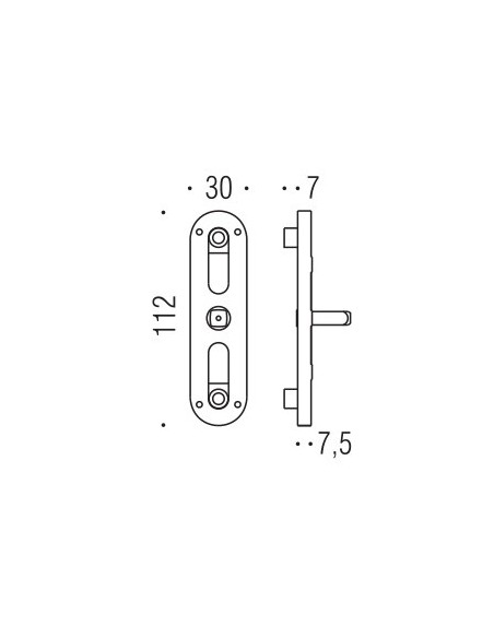 Movimento gratz con boccole per maniglia finestra cremonese Antologhia disegno