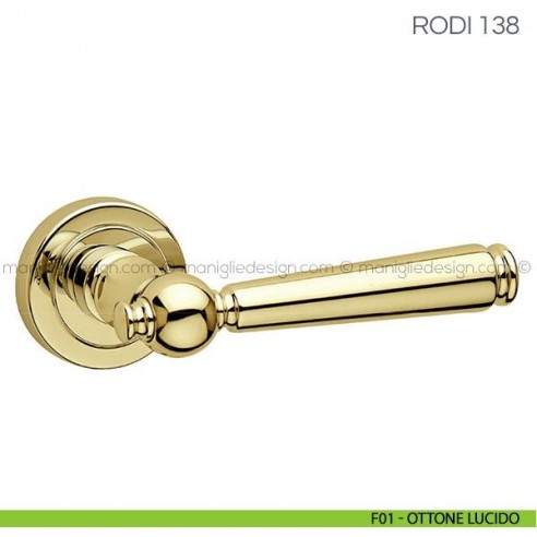 Maniglia per porta Rodi Fimet Handles 01 - Ottone Lucido