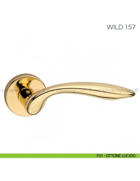 Maniglia per porta Wild Fimet Handles F01 - Ottone Lucido