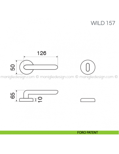 Maniglia per porta Wild Fimet Handles foro patent