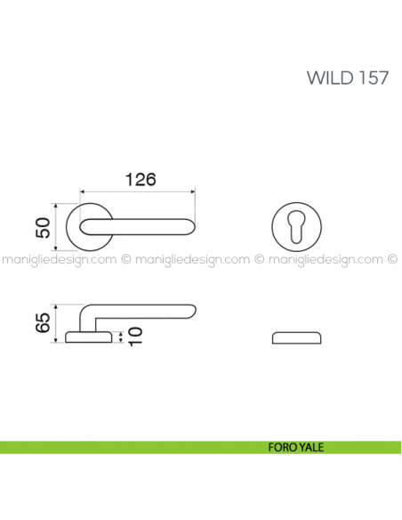 Maniglia per porta Wild Fimet Handles foro yale