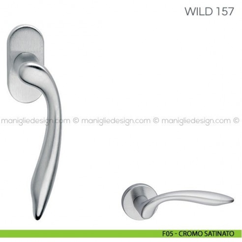 Maniglia per finestra martellina DK Wild Fimet Handles F05 - Cromo Satinato