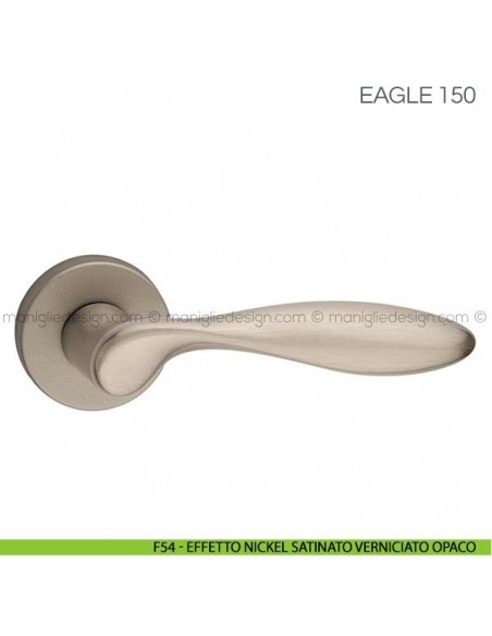 Maniglia per porta Eagle Fimet Handles F54 - Effetto Nickel Satinato Verniciato Opaco