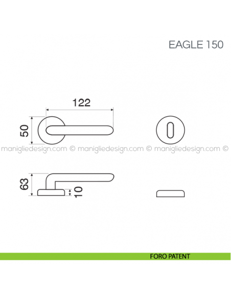 Maniglia per porta Eagle Fimet Handles foro patent