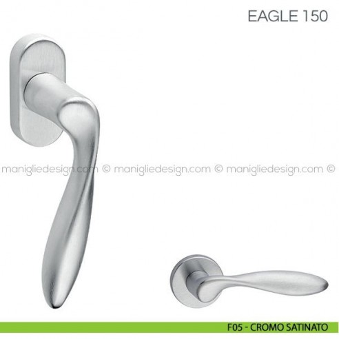 Maniglia per finestra martellina DK Eagle Fimet Handles F05 - Cromo Satinato
