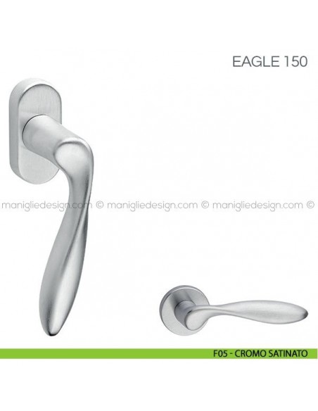 Maniglia per finestra martellina DK Eagle Fimet Handles F05 - Cromo Satinato