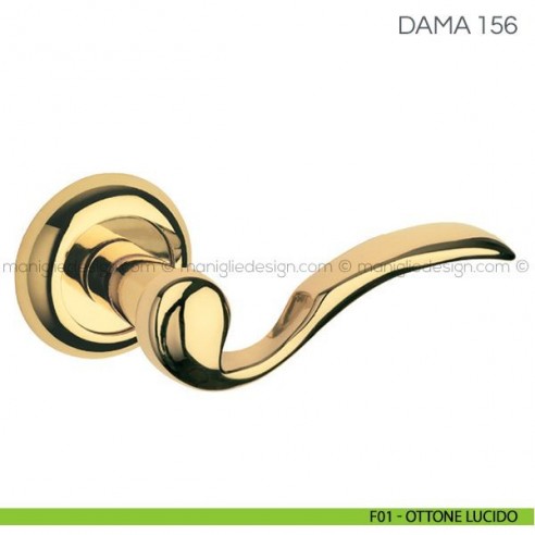 Maniglia per porta Dama Fimet Handles F01 - Ottone Lucido