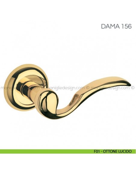 Maniglia per porta Dama Fimet Handles F01 - Ottone Lucido