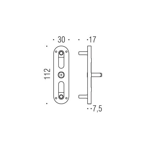 Movimento gratz con perni per maniglia finestra cremonese Antologhia disegno