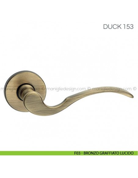 Maniglia per porta Duck Fimet Handles F03 - Bronzo Graffiato Lucido