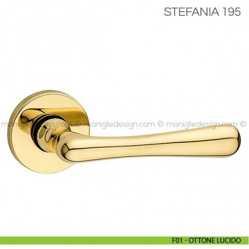 Maniglia per porta Stefania Fimet Handles F01 - Ottone Lucido