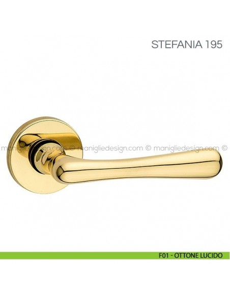 Maniglia per porta Stefania Fimet Handles F01 - Ottone Lucido