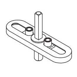 Movimento gratz Q.7 con boccole per maniglia finestra cremonese Antologhia