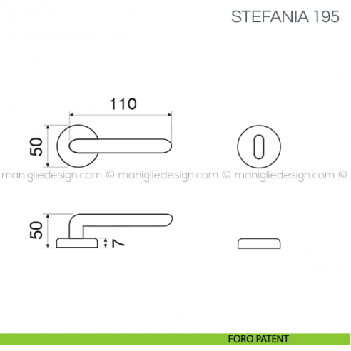 Maniglia per porta Stefania Fimet Handles foro patent