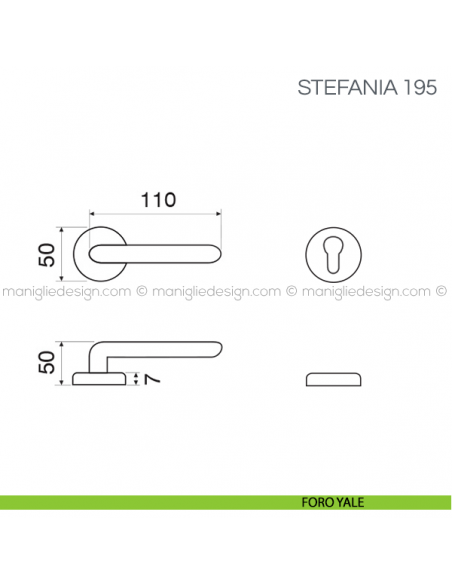 Maniglia per porta Stefania Fimet Handles foro yale