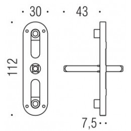 Movimento gratz Q.7 con boccole per maniglia finestra cremonese Antologhia 2