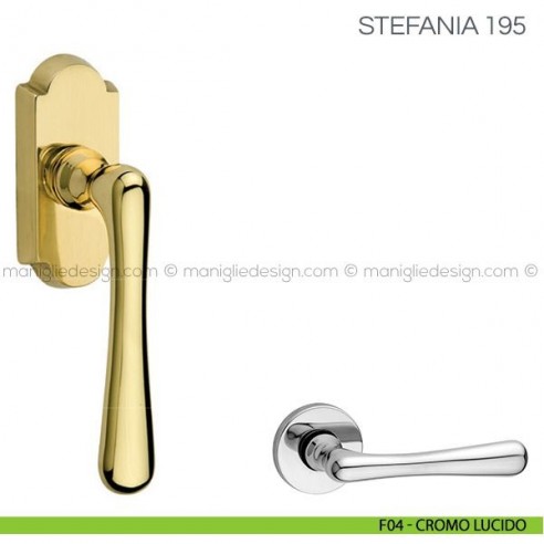 Maniglia per infissi martellina DK Stefania Fimet Handles F04 - Cromo Lucido