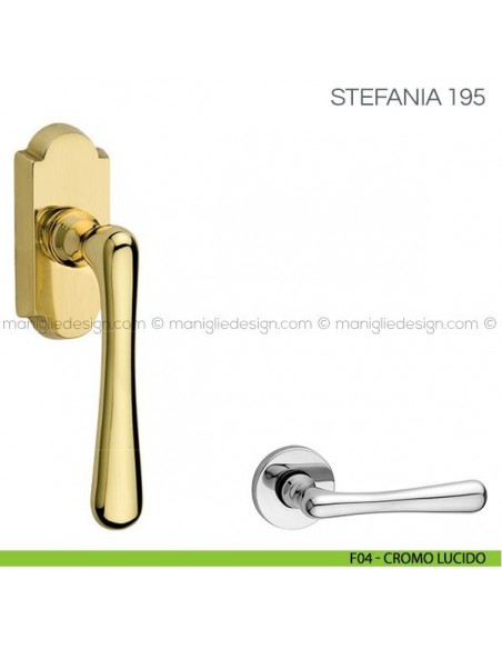 Maniglia per infissi martellina DK Stefania Fimet Handles F04 - Cromo Lucido