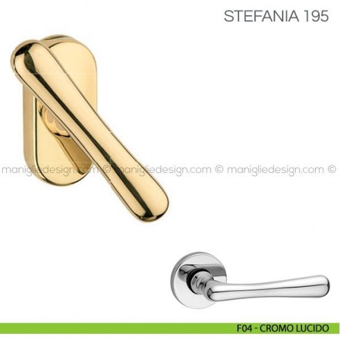 Maniglia martellina per finestra Stefania Fimet Handles F04 - Cromo Lucido