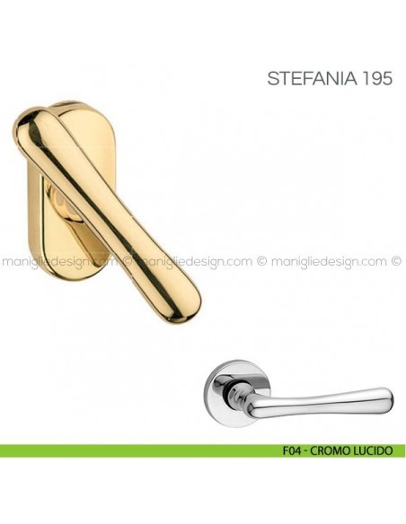 Maniglia martellina per finestra Stefania Fimet Handles F04 - Cromo Lucido
