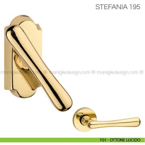 Maniglia martellina per infissi Stefania Fimet Handles F01 - Ottone Lucido