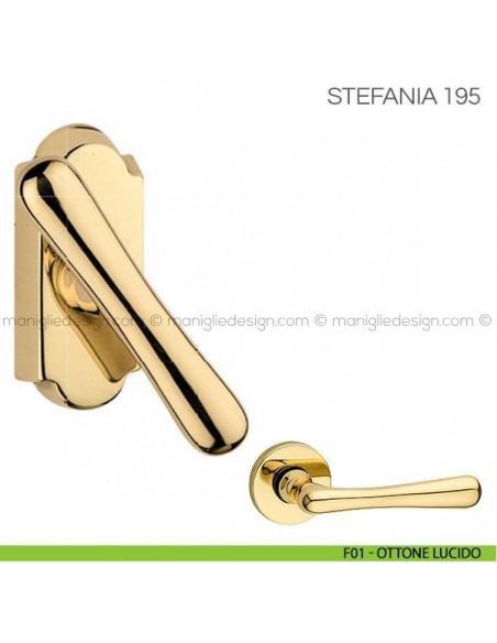 Maniglia martellina per infissi Stefania Fimet Handles F01 - Ottone Lucido