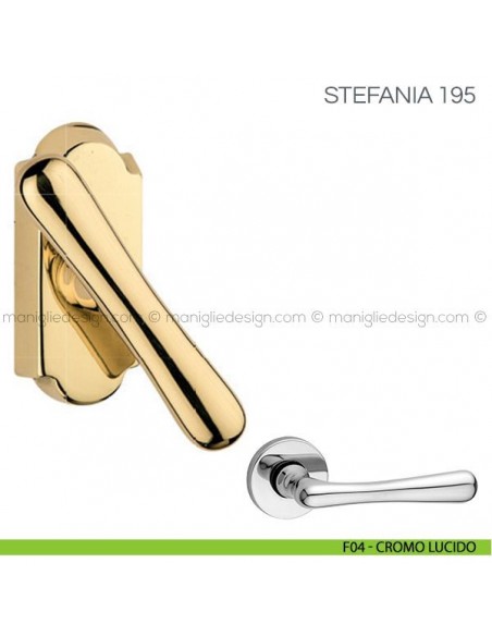 Maniglia martellina per infissi Stefania Fimet Handles F04 - Cromo Lucido