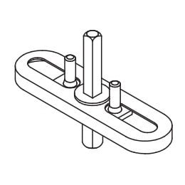 Movimento gratz Q.7 con perni per maniglia finestra cremonese Antologhia
