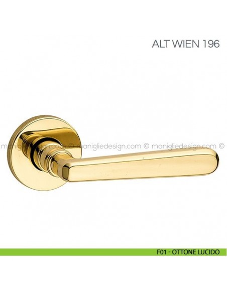 Maniglia per porta Alt Wien Fimet Handles F01 - Ottone Lucido
