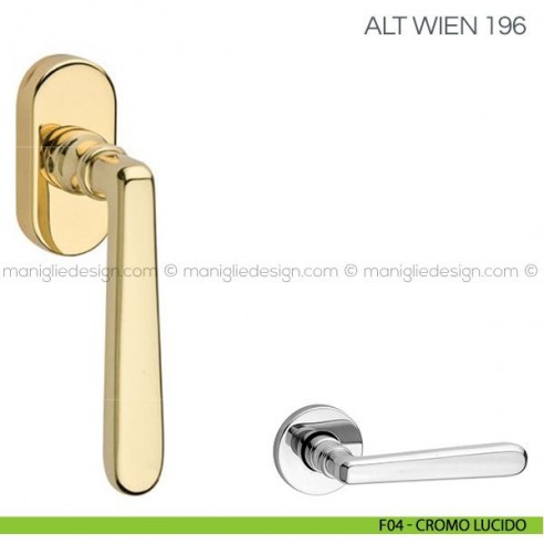 Maniglia per finestra martellina DK Alt Wien Fimet Handles F04 - Cromo Lucido
