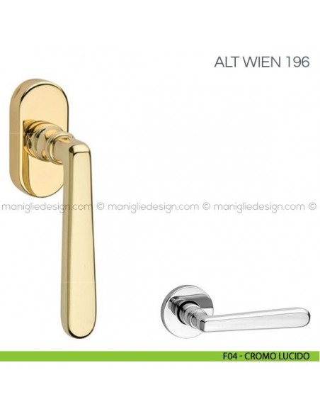Maniglia per finestra martellina DK Alt Wien Fimet Handles F04 - Cromo Lucido