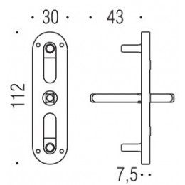 Movimento gratz Q.7 con perni per maniglia finestra cremonese Antologhia 2