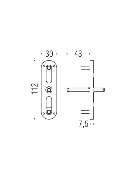 Movimento gratz Q.7 con perni per maniglia finestra cremonese Antologhia disegno