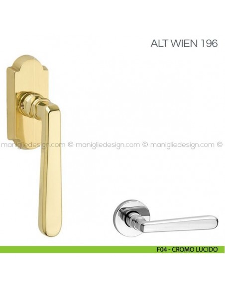 Maniglia per infissi martellina DK Alt Wien Fimet Handles F04 - Cromo Lucido