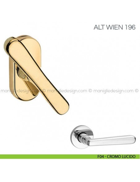 Maniglia martellina per finestra Alt Wien Fimet Handles F04 - Cromo Lucido