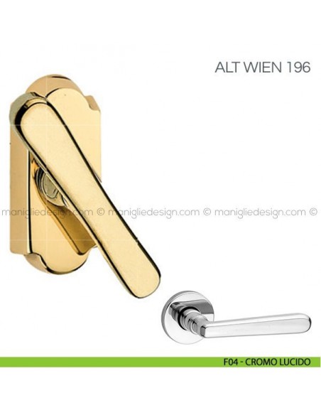 Maniglia martellina per infissi Alt Wien Fimet Handles F04 - Cromo Lucido