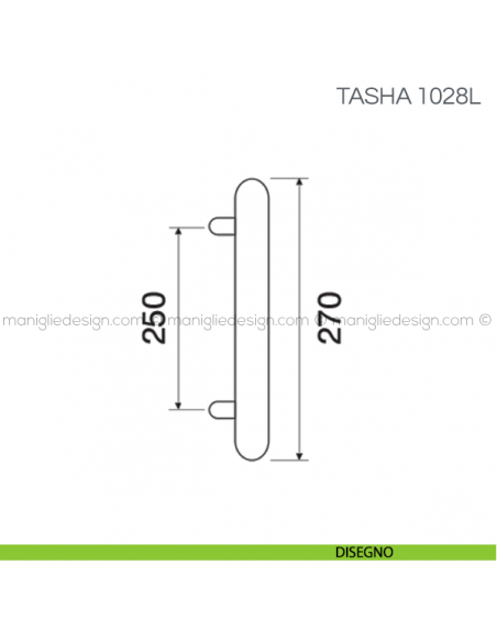 Maniglione con pelle per porta Tasha Fimet Handles disegno