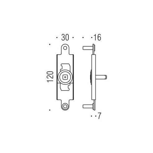Movimento MP per maniglia finestra cremonese Antologhia disegno