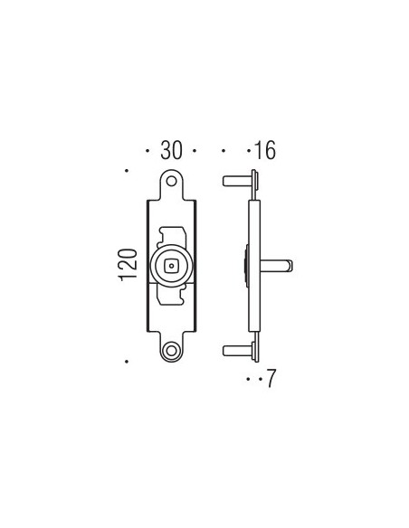 Movimento MP per maniglia finestra cremonese Antologhia disegno