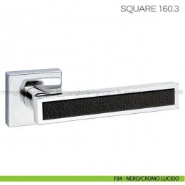 Maniglia con inserto in pelle per porta Square Fimet Handles 2