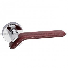 Maniglia in pelle per porta Bridge Fimet Handles rosetta tonda