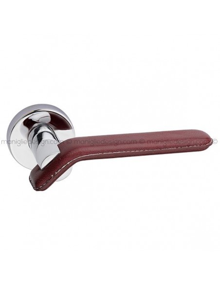 Maniglia in pelle per porta Bridge Fimet Handles rosetta tonda