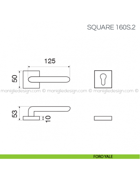 Maniglia con cristalli Swarovski per porta Square Fimet Handles foro yale