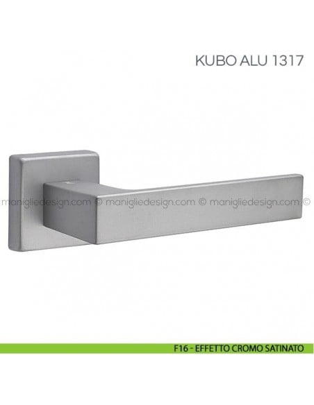 Maniglia per porta Kubo Alu Fimet Handles F16 - Effetto Cromo Satinato
