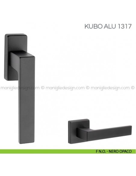 Maniglia per finestra martellina DK Kubo Alu Fimet Handles F N.O. - Nero Opaco