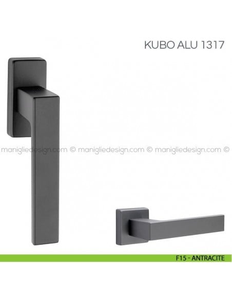 Maniglia per finestra martellina DK Kubo Alu Fimet Handles F15 - Antracite