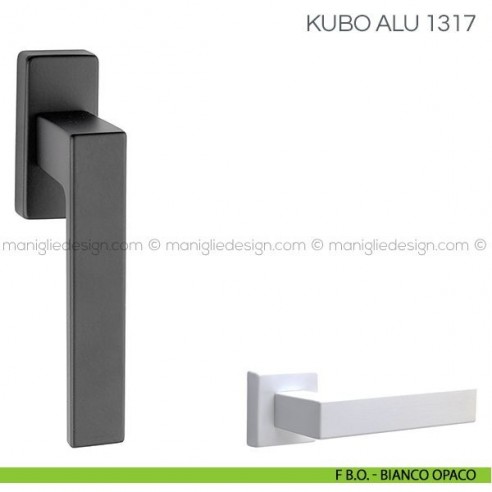 Maniglia per finestra martellina DK Kubo Alu Fimet Handles F B.O. - Bianco Opaco
